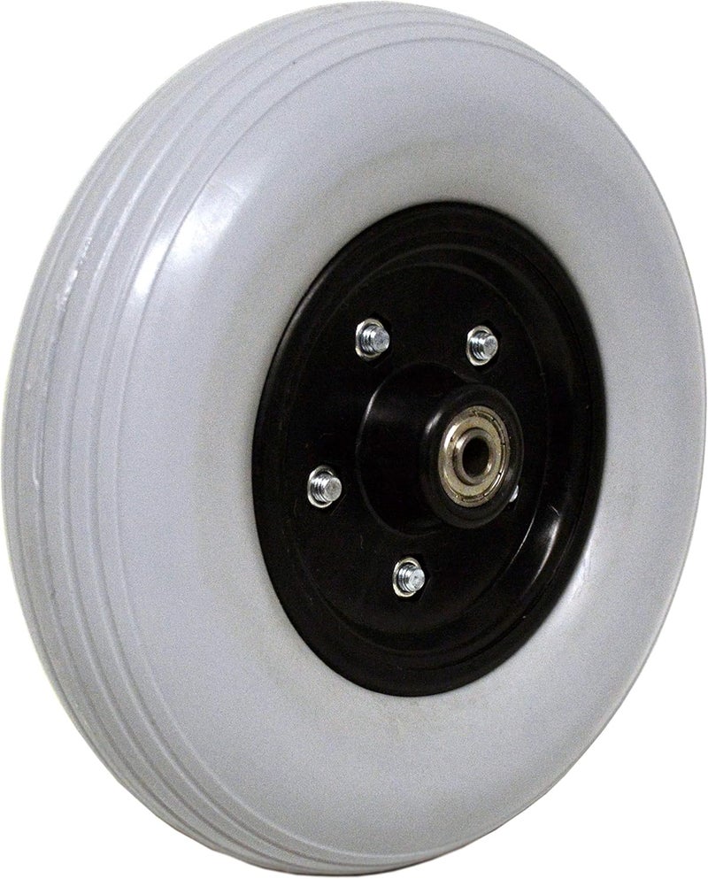 Alco 8" x 2" (200x50) Heavy Duty Wheel (Each) for Jazzy, Pride, Jet Power and Many Other Standard Wheelchairs. Firm Tread for Easier Rolling (Grey). 5/16" (8 mm) Bearing, 2-3/8" (60 mm) Hub Width - Image 1
